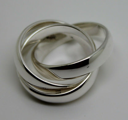 Kaedesigns New Sterling Silver Heavy Ring 5mm Size 6 / M Russian Wedding Band