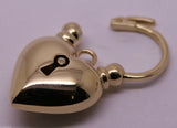 Kaedesigns New 9ct Yellow Gold or White Gold or Rose Gold Heart Locket Padlock