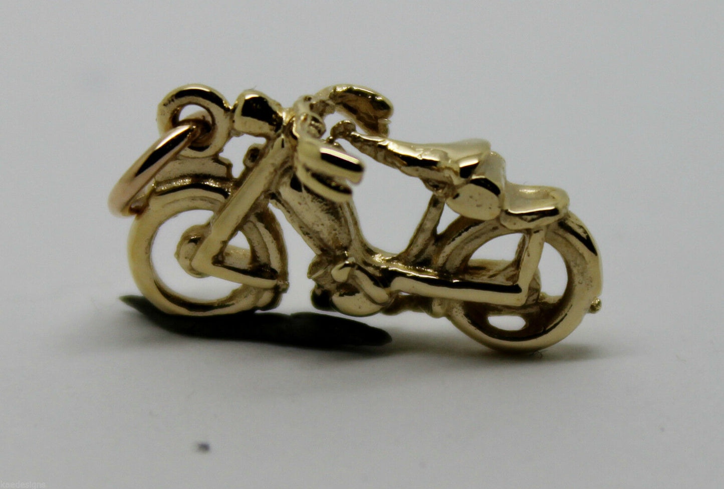 Kaedesigns Genuine 9ct Yellow or Rose or White Gold or Silver Motorbike Pendant