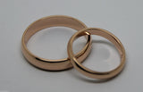 Kaedesigns, 2 Rings X Custom Made Solid 18ct 18kt Rose Gold Wedding Bands