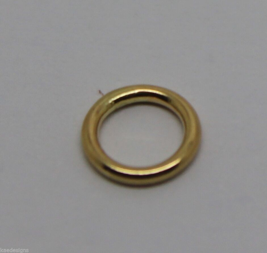 9ct or 18ct Yellow/White/Rose Gold SOLDERED JUMP RING MANY SIZE 2pk/5pk