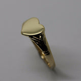 Size M Kaedesigns Solid Genuine New 9ct 9kt Yellow, Rose or White Gold Heart Signet Ring