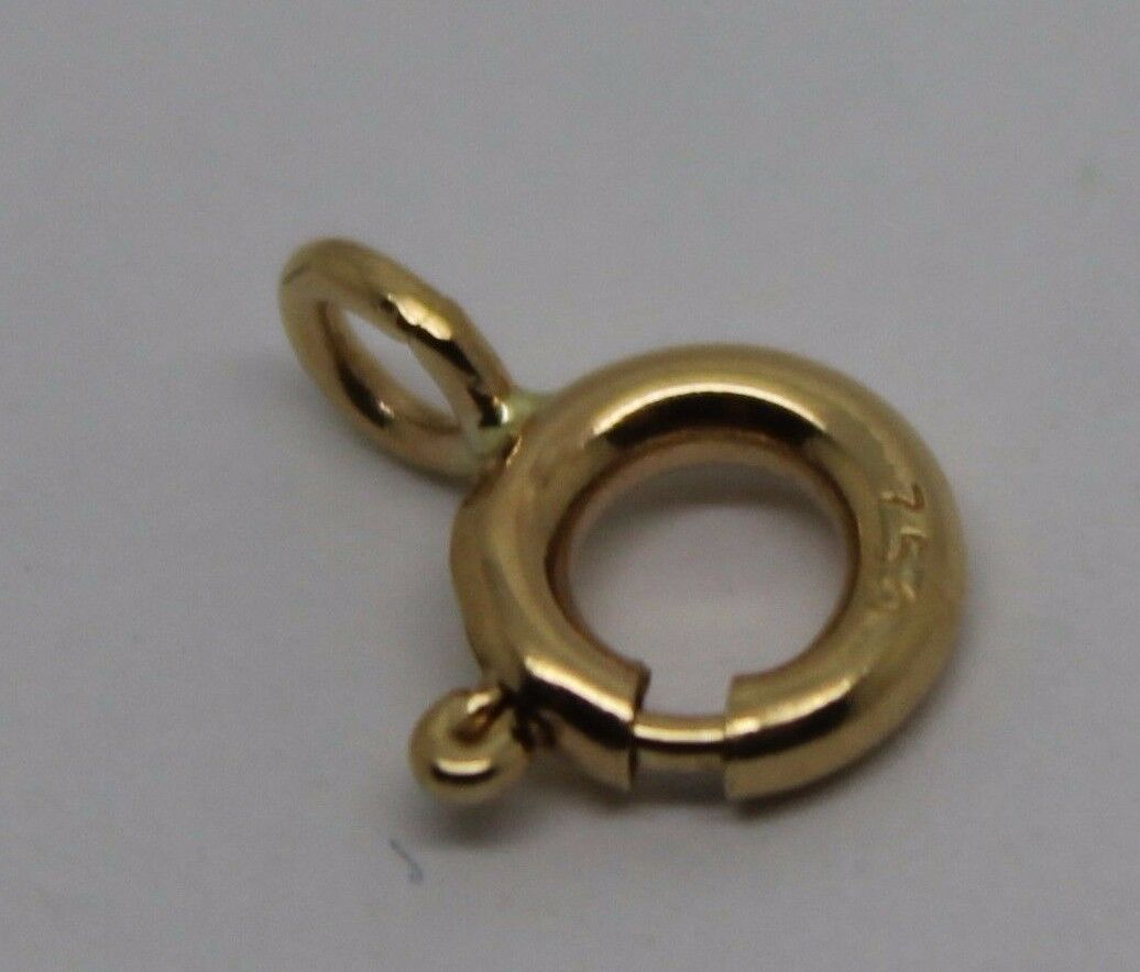 18ct or 9ct Yellow or Rose or White Gold Bolt Ring Open Clasp 4.5mm to 8mm