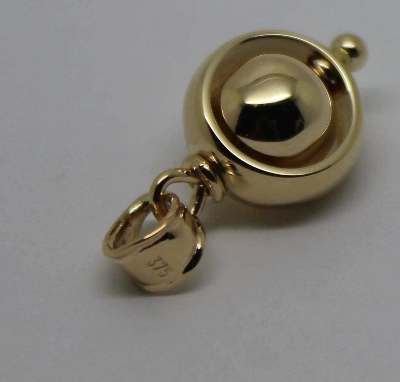 Kaedesigns New 9ct 9K Yellow, Rose or White  Gold Euro Belcher 8mm Ball Drop Pendant