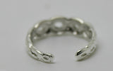GENUINE 9ct Yellow or Rose or White Gold or Sterling Silver Weave Toe Ring  209