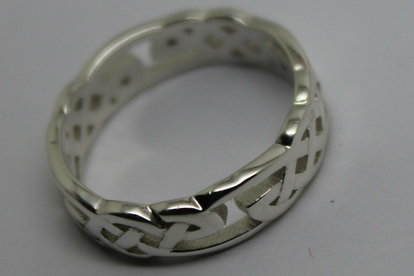 Genuine Size N / 6.5 Sterling Silver 925 Celtic Weave Ring