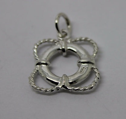 Genuine Sterling Silver 925 Life Ring Nautical Pendant