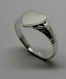 Kaedesigns Solid New Sterling Silver Heart Signet Ring Size H