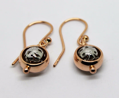 Kaedesigns Genuine 9ct Rose And White Gold Filigree Belcher Ball Earrings