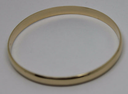 Genuine 9ct 9kt FULL SOLID Heavy Yellow, Rose or White gold 5mm wide half round 57mm inside diameter