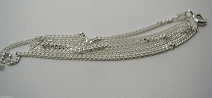 Sterling Silver Diamond Cut Curb Chain 4.04 grams 50cm