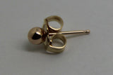 Genuine 9ct 9kt Yellow Gold One Earring 3mm Stud Ball Earring