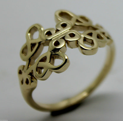 Solid New Genuine 9ct Yellow Gold Hallmarked 375 Fancy Celtic Swirl Ring  421