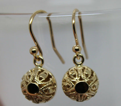 Kaedesigns New 9ct Yellow, Rose or White Gold 10mm Half Ball Hook Filigree Earrings