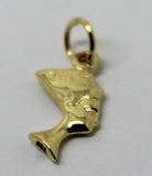 Genuine 18K Yellow Gold Small 3D Egyptian Nefertiti Charm -Free express post