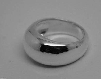 Size M New Genuine Sterling Silver 10mm Dome Ring