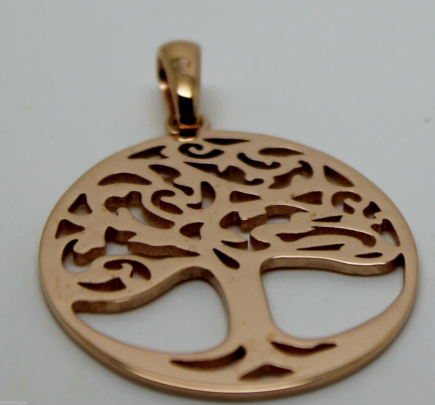 Genuine Heavy Solid 9ct Yellow Or Rose Or White Gold Tree Of Life Large Pendant