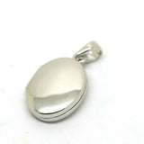 Sterling Silver Small Oval Locket Pendant With 2 Photos