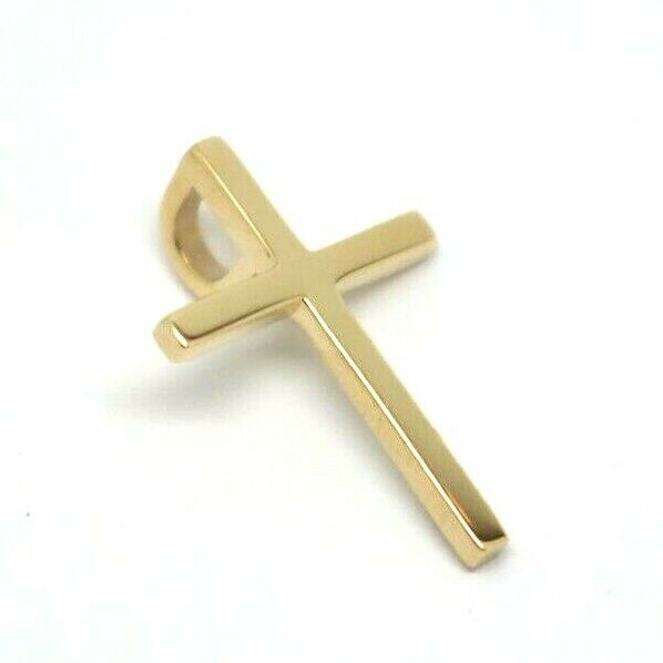 Kaedesigns Genuine Solid Delicate 9ct 9K Yellow, Rose Or White Gold Thin Plain Cross Pendant