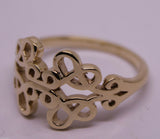 Solid New Genuine 9ct 9kt Rose Gold Hallmarked 375 Fancy Celtic Swirl Ring  421