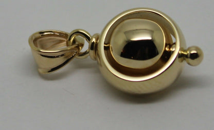 Kaedesigns New 9ct 9K Yellow, Rose or White  Gold Euro Belcher 8mm Ball Drop Pendant