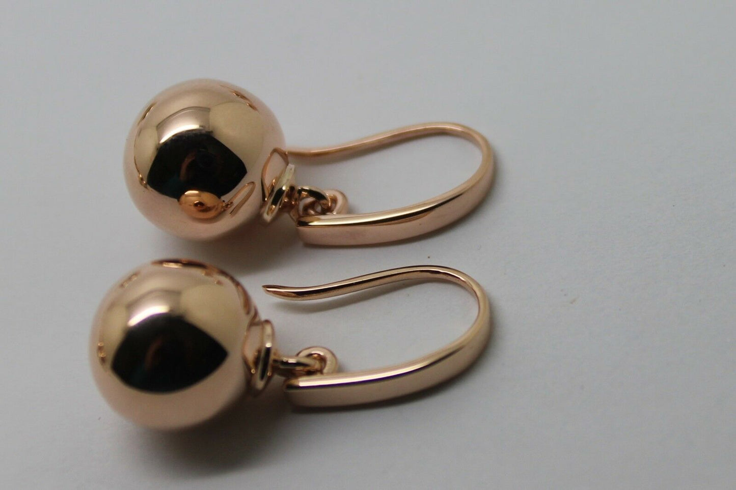 Kaedesigns, 9ct Yellow Or White Or Rose Gold 12mm Hook Euro Ball Drop Earrings