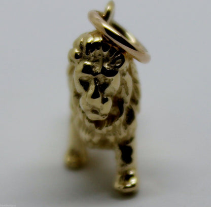 Kaedesigns, Heavy 3D 9ct Yellow Or Rose Or White Gold Lion Charm Or Pendant