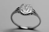 Size T Sterling Silver Childs Small Lucky Horse Shoe Ring