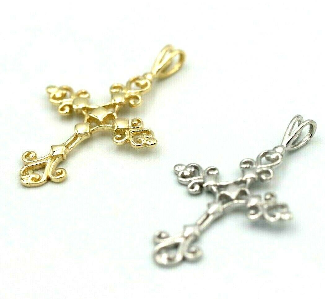 Kaedesigns New Genuine 9ct 9K Yellow, Rose or White Gold Fancy Celtic Cross Pendant