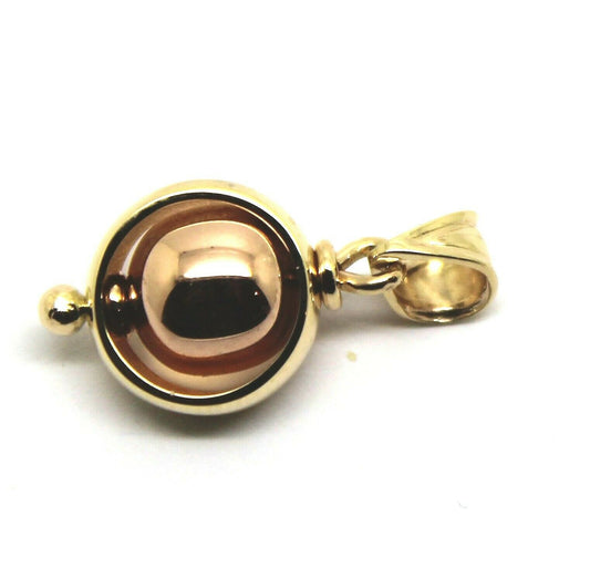 Genuine Two Tone New 9ct Rose & Yellow Gold 8mm Euro Ball Drop Pendant