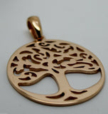 Genuine Heavy Solid 9ct Yellow Or Rose Or White Gold Tree Of Life Large Pendant