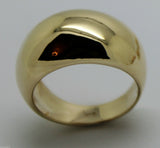 Size R 1/2 - 9 Genuine 9kt 9ct Heavy Yellow, Rose or White Gold Full Solid 10mm Extra Large Dome Ring