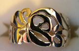 Size R, 8 5/8 Kaedesigns, New 9ct 9K 375 Genuine Yellow, Rose or White Gold Wide Flower Filigree Ring 278