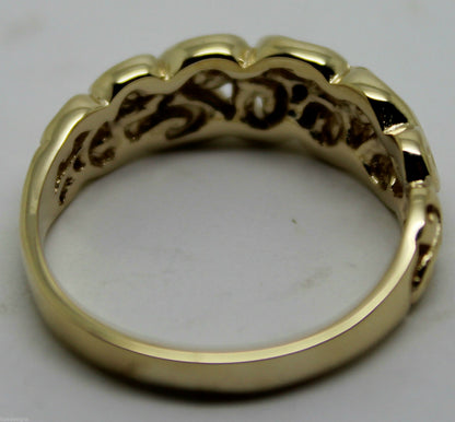 Kaedesigns, New Genuine 9ct 9kt Yellow, Rose or White Gold Solid Swirl Filigree Ring 358