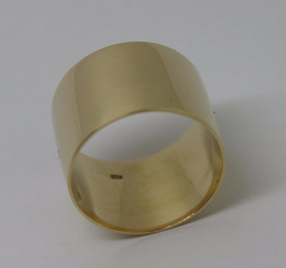 Genuine Solid Size S / 9 9ct 9k Yellow, Rose or Gold Solid 15mm Extra Wide Band Ring