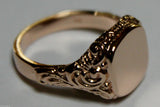 Kaedesigns Solid Genuine New 9ct 9kt Rose Gold Square Engraved Signet Ring 335