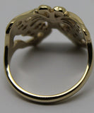 Solid 9ct White Or Rose Or Yellow Gold Large Butterfly Ring Choose Size 236