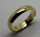 Size T - Custom Made 18ct 18kt Yellow Gold 4.5mm Wide Wedding Band
