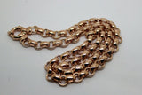Genuine 9ct Rose Gold 375,Solid Heavy Oval Belcher Necklace Chain 60grams 60cm