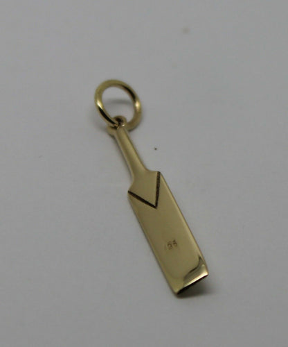 Kaedesigns Solid 9ct Yellow, Rose Or White Gold Large Size Cricket Bat Pendant Charm