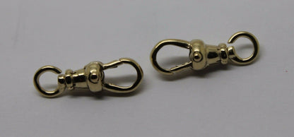 Genuine 9ct Solid 2 X Yellow Gold Albert Swivel Clasp 15mm Size