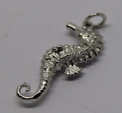 Kaedesigns, Genuine 9ct Yellow Or Rose Or White Gold Or Silver 3D Seahorse Charm