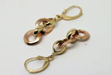 Kaedesigns 9ct Rose & Yellow Gold 10mm Circle Belcher Earrings Continental Hooks
