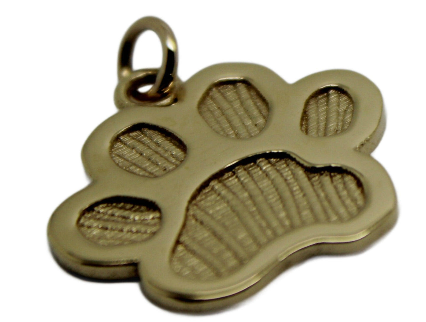 Kaedesigns, Large 9ct Yellow or Rose or White Gold charm Dog Animal PAW Pendant