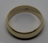 Genuine New Solid 9ct Yellow, Rose or White Gold 6mm Wedding Band Ring Size R