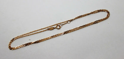 Genuine 750 18k 18ct Rose Gold Box Chain 44cm 2.71g