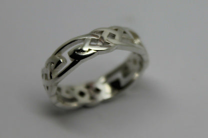 Genuine Size N / 6.5 Sterling Silver 925 Celtic Weave Ring