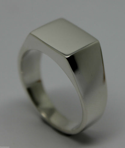 Kaedesigns Genuine Heavy Solid Sterling Silver 925 Rectangular Men Signet Ring In your ring size