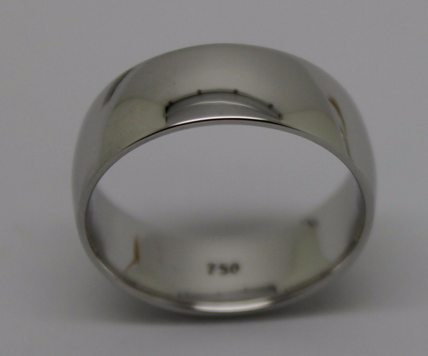 Genuine 18ct Hallmarked 750 Heavy White Gold Full Solid 7mm Wedding Band