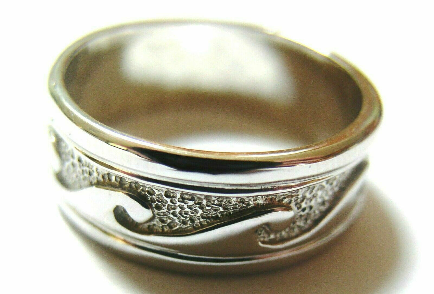 Kaedesigns New Solid Genuine Sterling Silver 925 Surf Wave Ring In Your Size